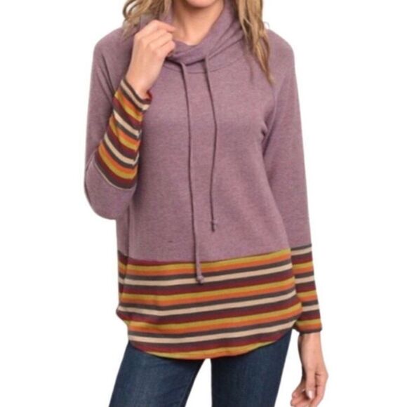 Sweet Claire Boutique Cowl Neck Pullover Long Sleeve Sweater XL - Picture 1 of 9